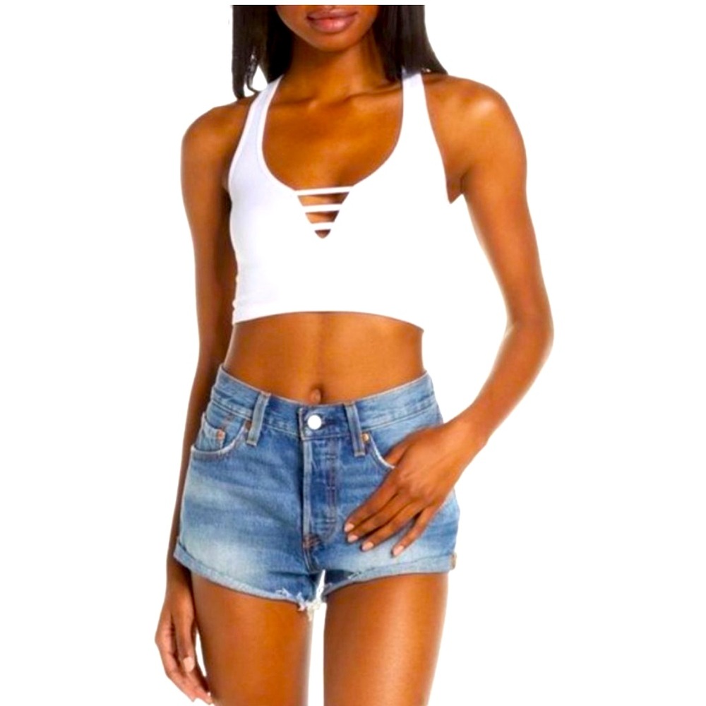 Sold on Vinted FREE PEOPLE White Ribbed Tank Crop Top M/L NWT - Moving - Picture 2 of 4
